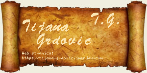 Tijana Grdović vizit kartica